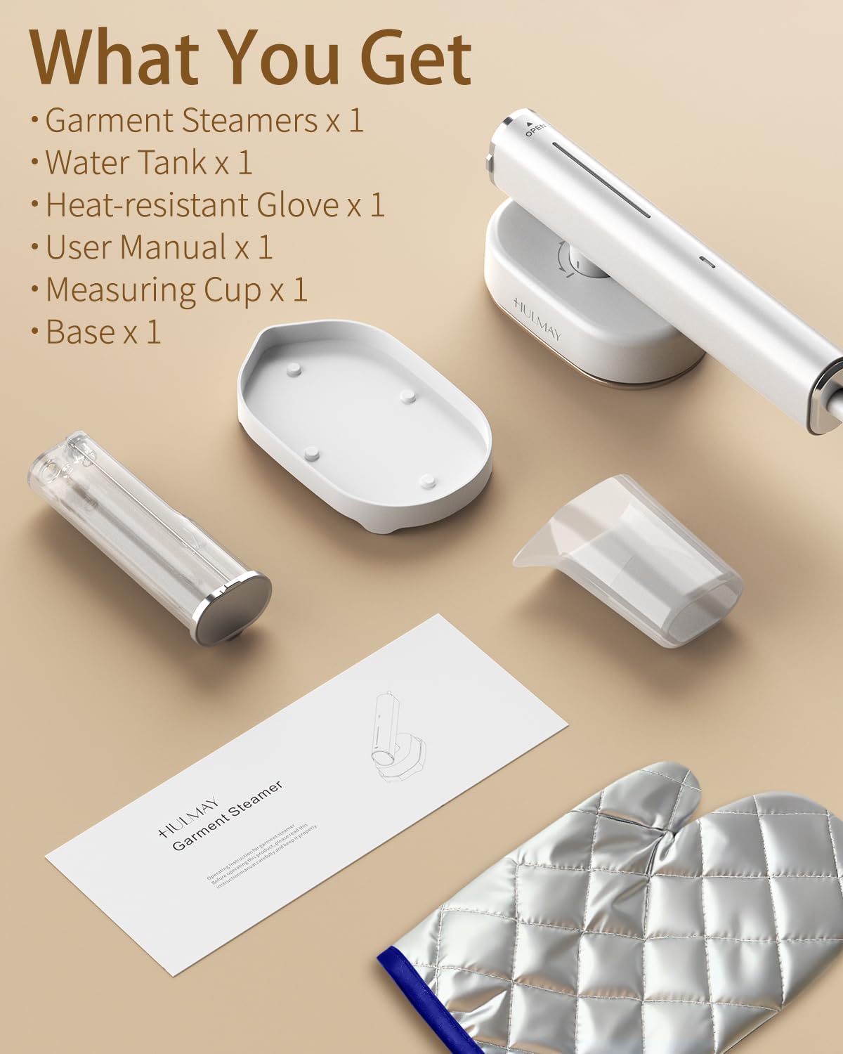 Hulmay Steamer Clothes, 1200W Clothes Steamer, Steam Iron 2-in-1, Portable Handheld Steamer for Travel 10s Heat-Up, Travel Size Clothing Steamer and Garment Steamer for Home, Office -White, 110-120V - Available at All In One Marketplace Canada