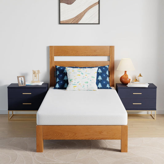 FDW Twin Mattress,6 Inch Gel Memory Foam Mattress, Medium Firm for Cool Sleep Pressure Relief, CertiPUR-US Certified/Bed-in-a-Box/Pressure Relieving - Available at All In One Marketplace Canada