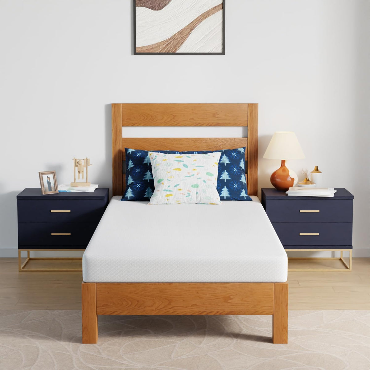 FDW Twin Mattress,5 Inch Gel Memory Foam Mattress, Medium Firm for Cool Sleep Pressure Relief, CertiPUR-US Certified/Bed-in-a-Box/Pressure Relieving