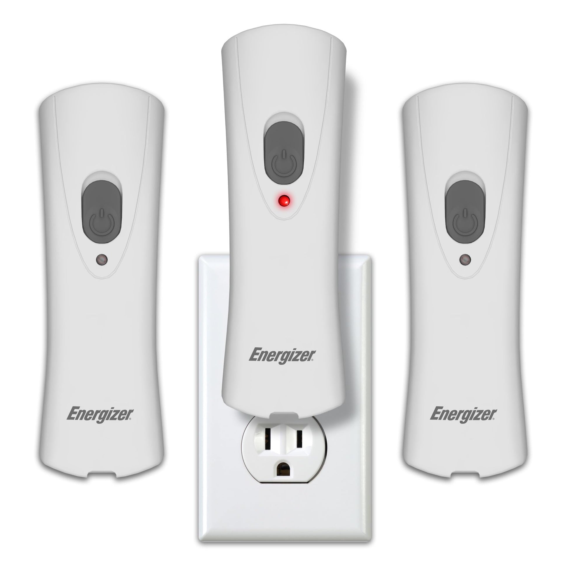 Energizer Weatheready Rechargeable Compact Handheld Light, Plug-in Rechargeable LED Light, Automatic Turn-On Emergency Flashlight, Built-in Rechargeable Battery Included, 3 Count
