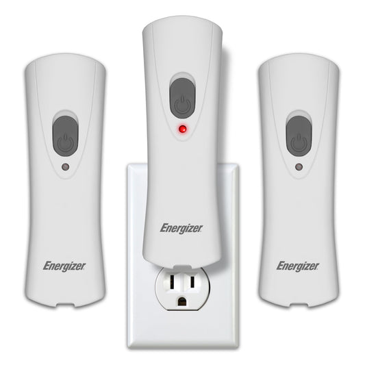 Energizer Weatheready Rechargeable Compact Handheld Light, Plug-in Rechargeable LED Light, Automatic Turn-On Emergency Flashlight, Built-in Rechargeable Battery Included, 3 Count