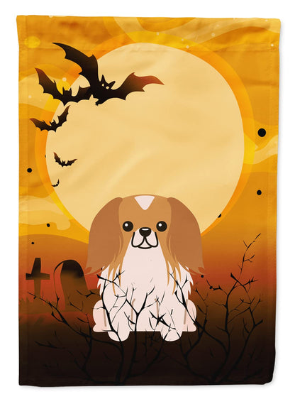 Caroline's Treasures BB4369GF Halloween Pekingnese Red White Flag Garden Size, Small, Multicolor