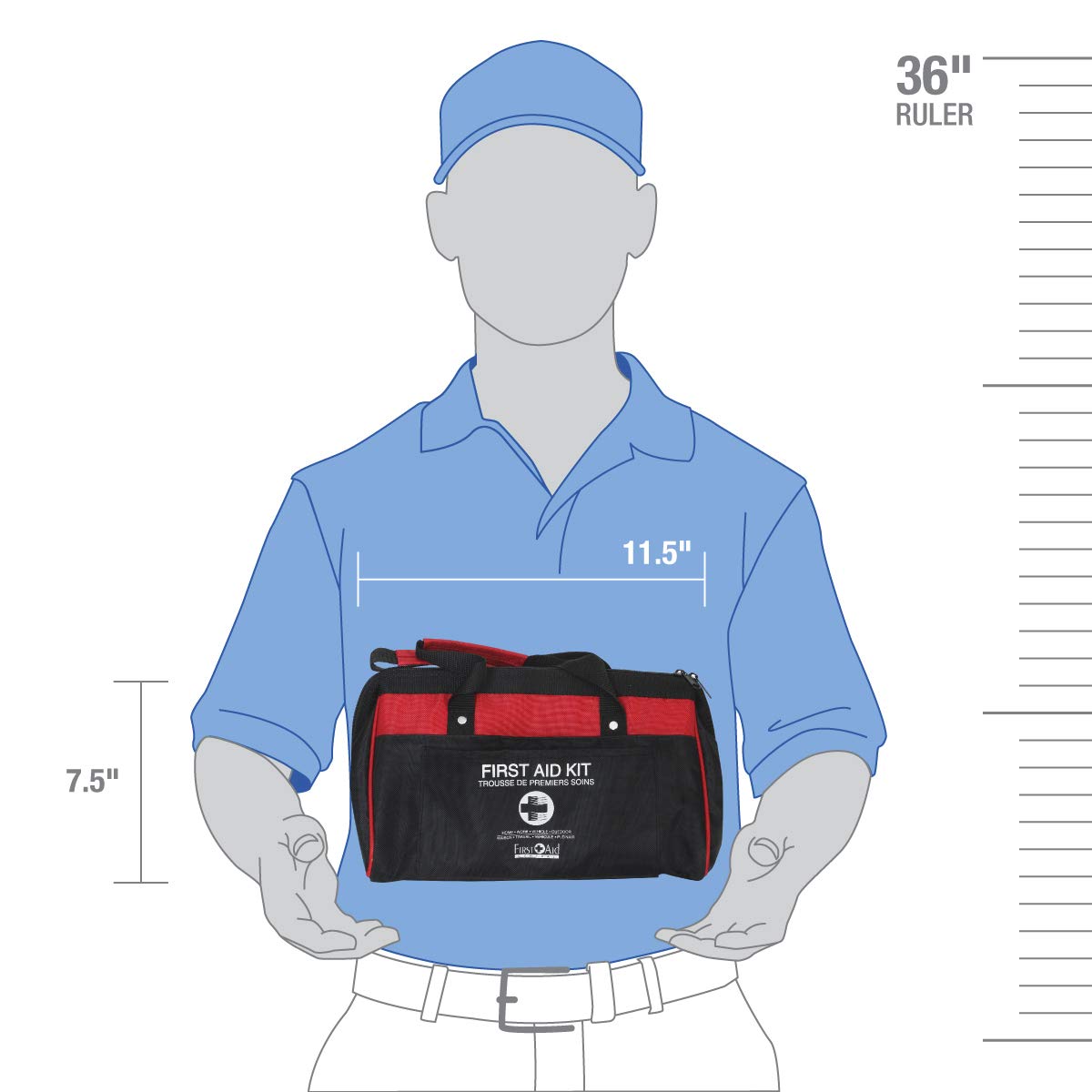 First Aid Central AZ-DLHFAKN Deluxe Emergency First Aid Kit For Home, Work, and Travel, 258 Pieces