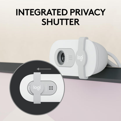 Logitech Brio 100 Full HD 1080p Webcam for Streaming and Meetings - White