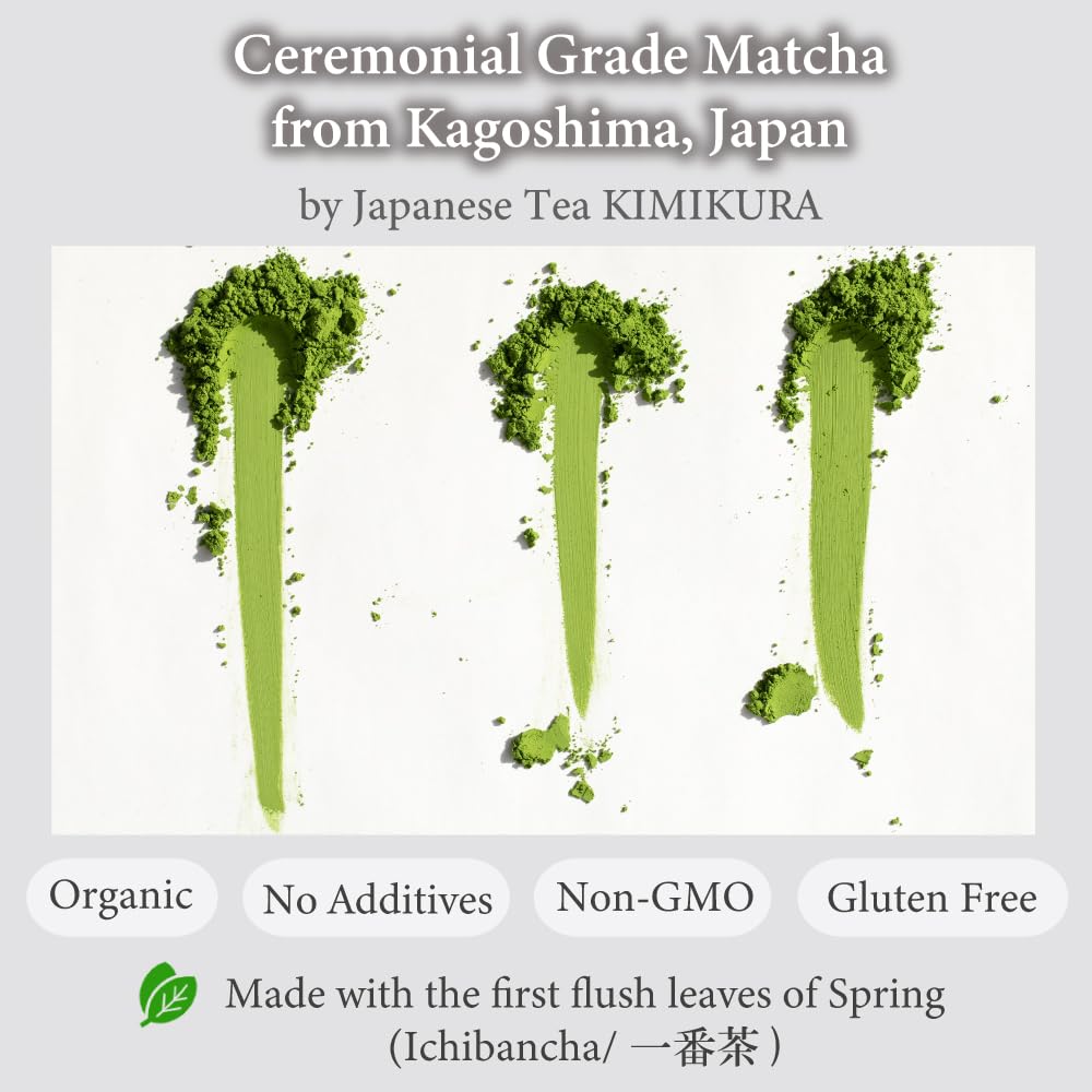 KIMIKURA Ceremonial Grade Organic Matcha from Kagoshima, Japan – 30g Tin