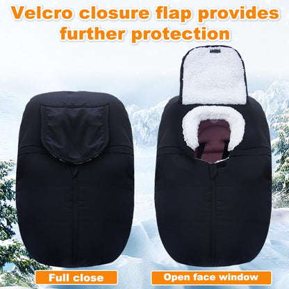 Winter Baby Car Seat Cover - Carseat Bunting Bag/Blanket Keep Baby Warm for Newborn Infant - Cold Weather Insulated Windproof Carrier Canopy for Travel (Black) 🍁 All In One Marketplace Canada