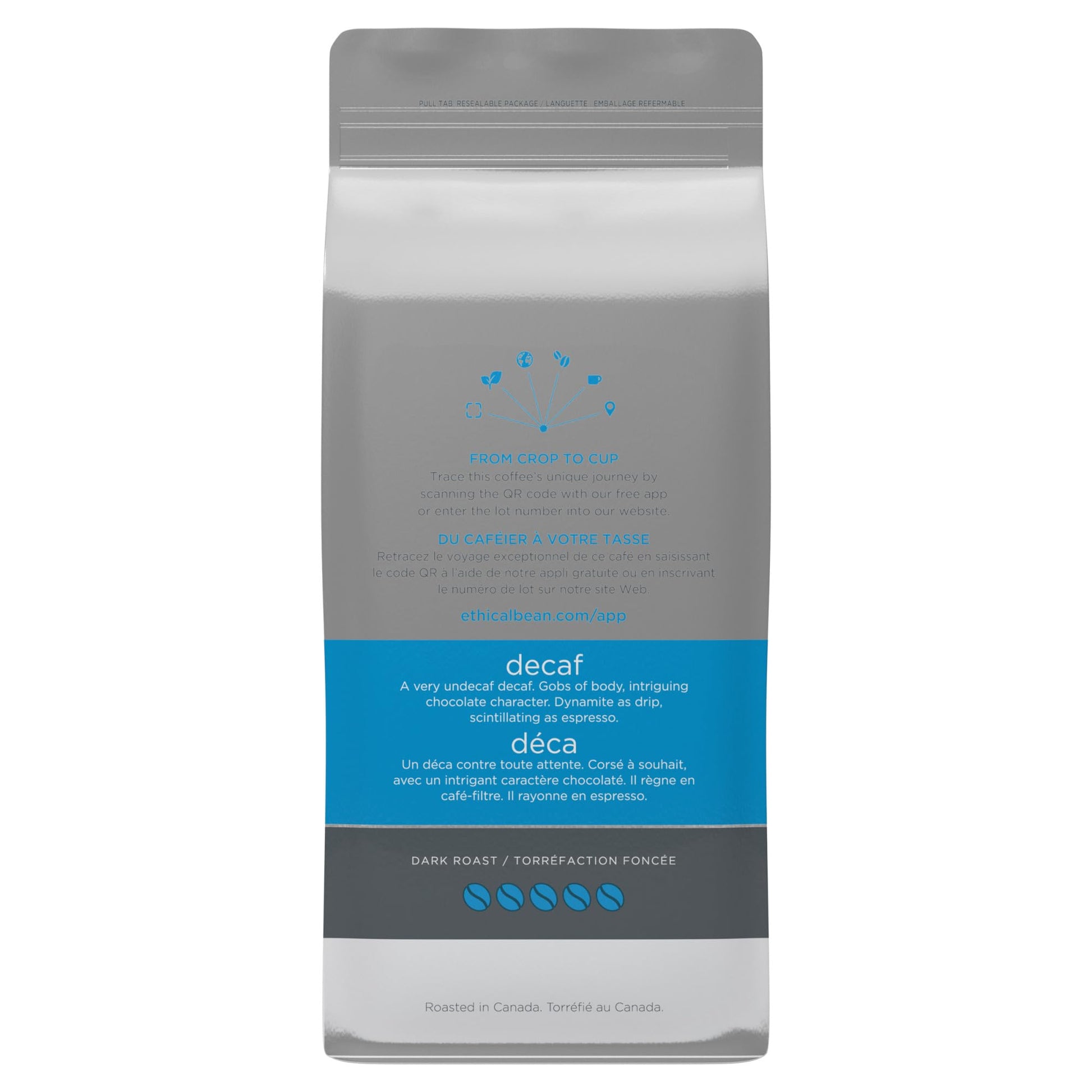 Ethical Bean Fairtrade Organic Coffee, Decaf Dark Roast, Whole Bean Coffee Ethical Bean Coffee
