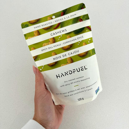 Handfuel Spicy Dill Pickle Cashews, Gluten Free Flavoured Nuts - 40g x 12 🍁 All In One Marketplace Canada