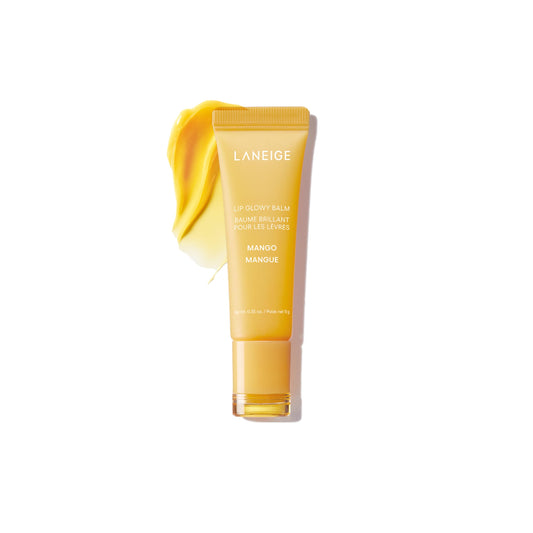 LANEIGE Lip Glowy Balm, Mango: Sheer Tinted Lip Moisturizer with Shea Butter, for Hydrating Shine & Soft Lips