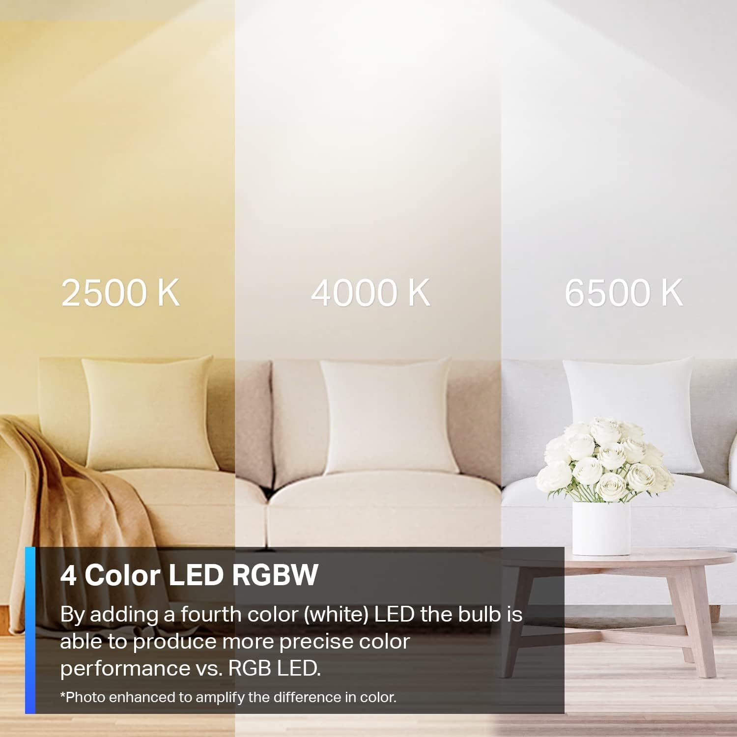 TP-Link Tapo Smart Wi-Fi Light Bulbs, 16M Colors RGBW, Dimmable, Compatible w/Alexa and Google Home, A19, 60W Equivalent, 800LM, 2.4GHz WiFi only, No Hub Required, Tapo L530E(2-Pack) Tapo