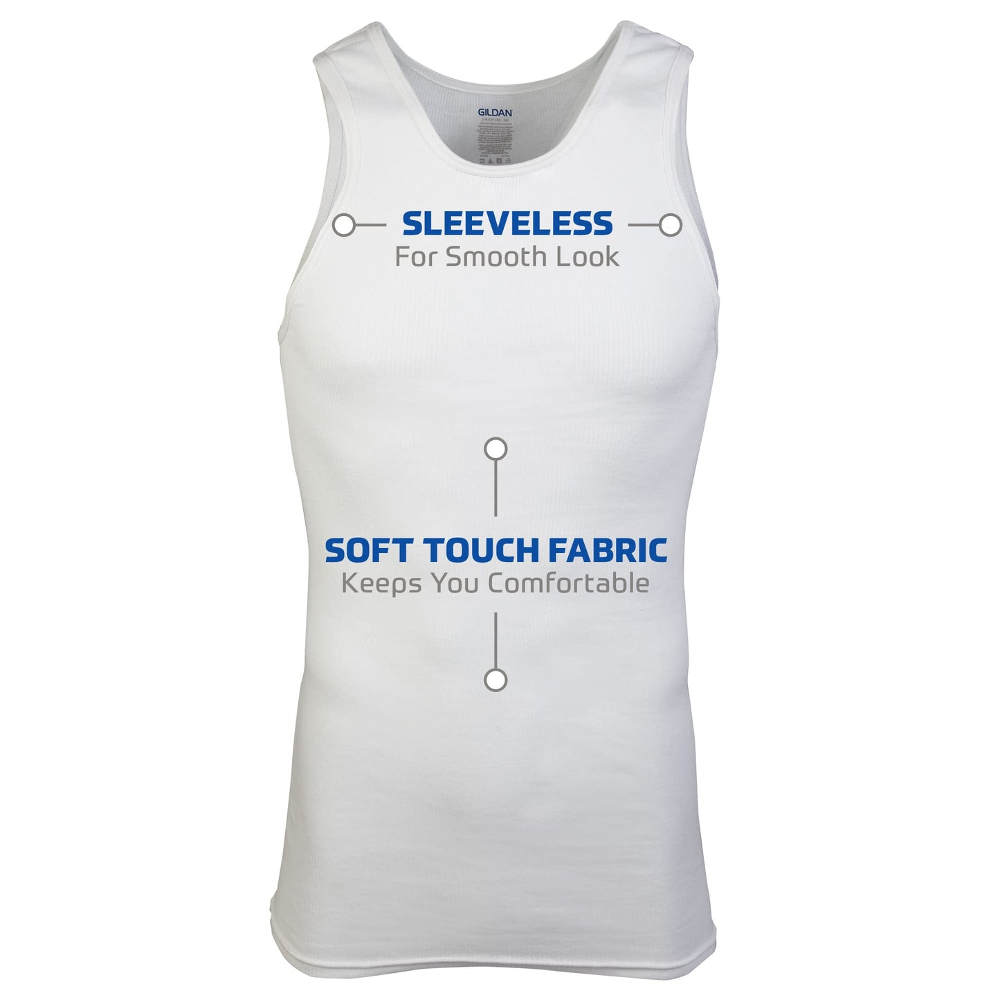 Gildan Men's A-Shirt Tanks, Multipack, Style G1104, White, Large 🍁 All In One Marketplace Canada