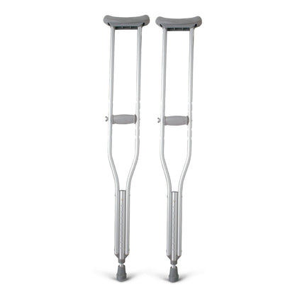 Medline Aluminum Crutches for Adults 5'2"-5'10", Adjustable, 300lb