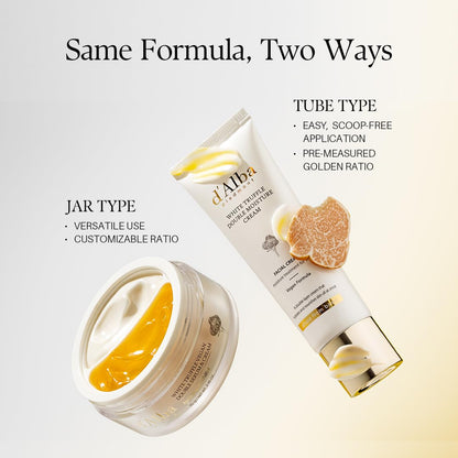 d'alba Piedmont White Truffle Double Moisture Cream, 2-in-1 Face Moisturizer, Vegan Skincare, Vegan Collegen, Skin Firming and Tightening, Dual Formula in ONE tube, Korean Skincare - Available at All In One Marketplace Canada