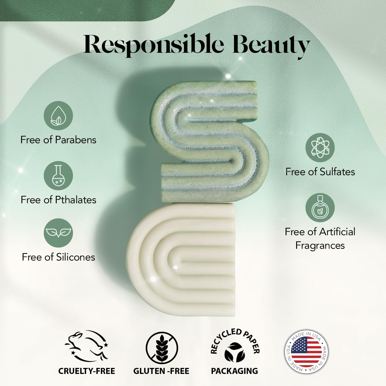 Kitsch Rosemary & Biotin Shampoo and Conditioner Set for Hair Growth - Strengthening, Thickening & Volumizing Shampoo and Conditioner Bar - Paraben, Sulfate & Silicone Free - 2 pack - Available at All In One Marketplace Canada