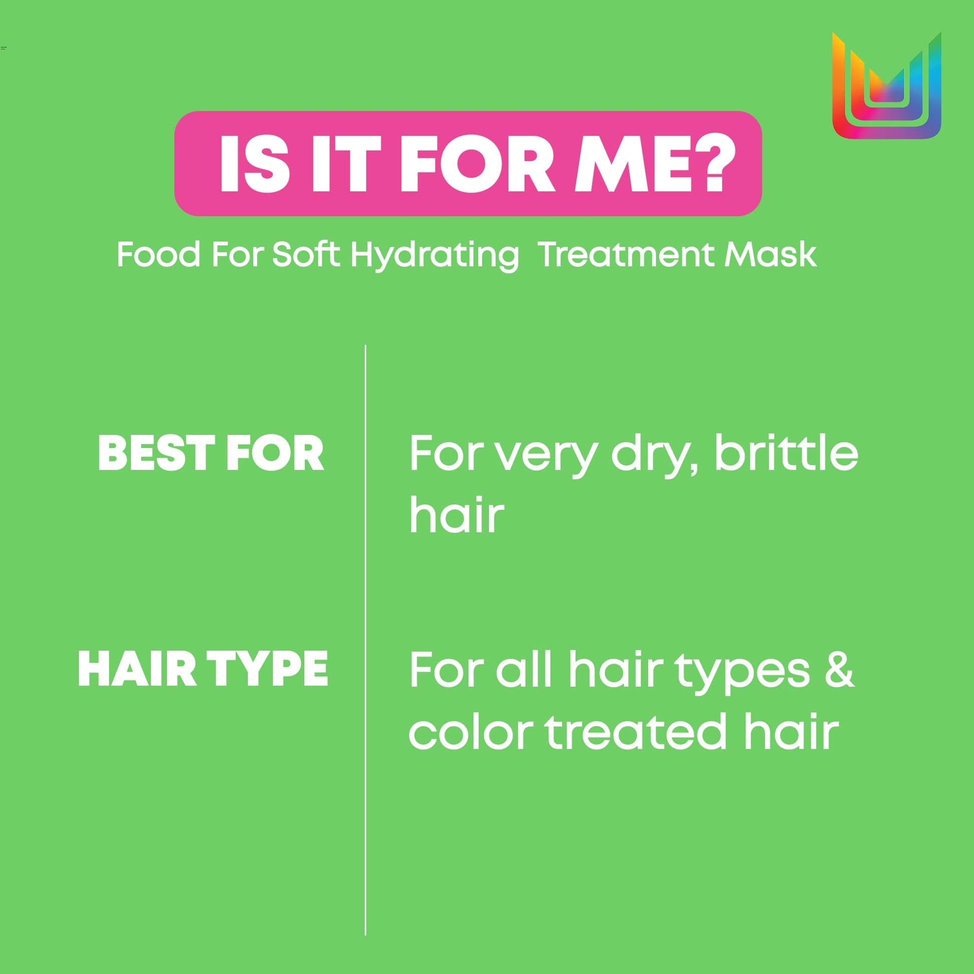 Matrix Rich Hydrating Treatment Mask for Very Dry and Porous Hair, With Avocado Oil and Hyaluronic Acid, Food For Soft, 500 ml - Available at All In One Marketplace Canada