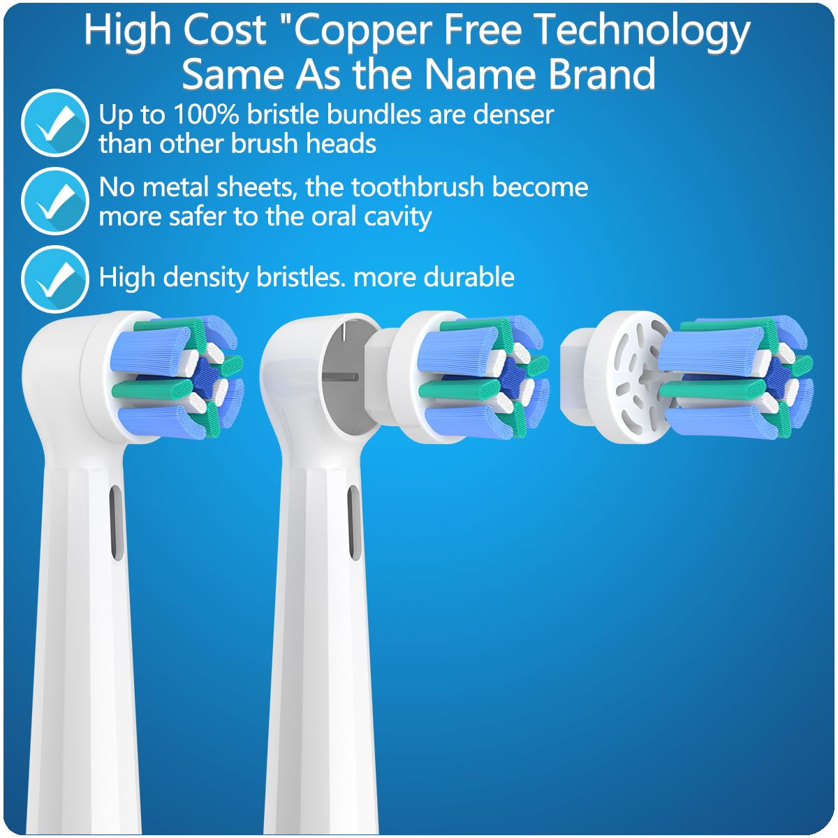 8 Pack Replacement Toothbrush Heads Compatible with Oral B iO, Brush Heads for Oral-B iO 2/3/4/5/6/7/8/9/10/7G Series, with Covers, White - Available at All In One Marketplace Canada