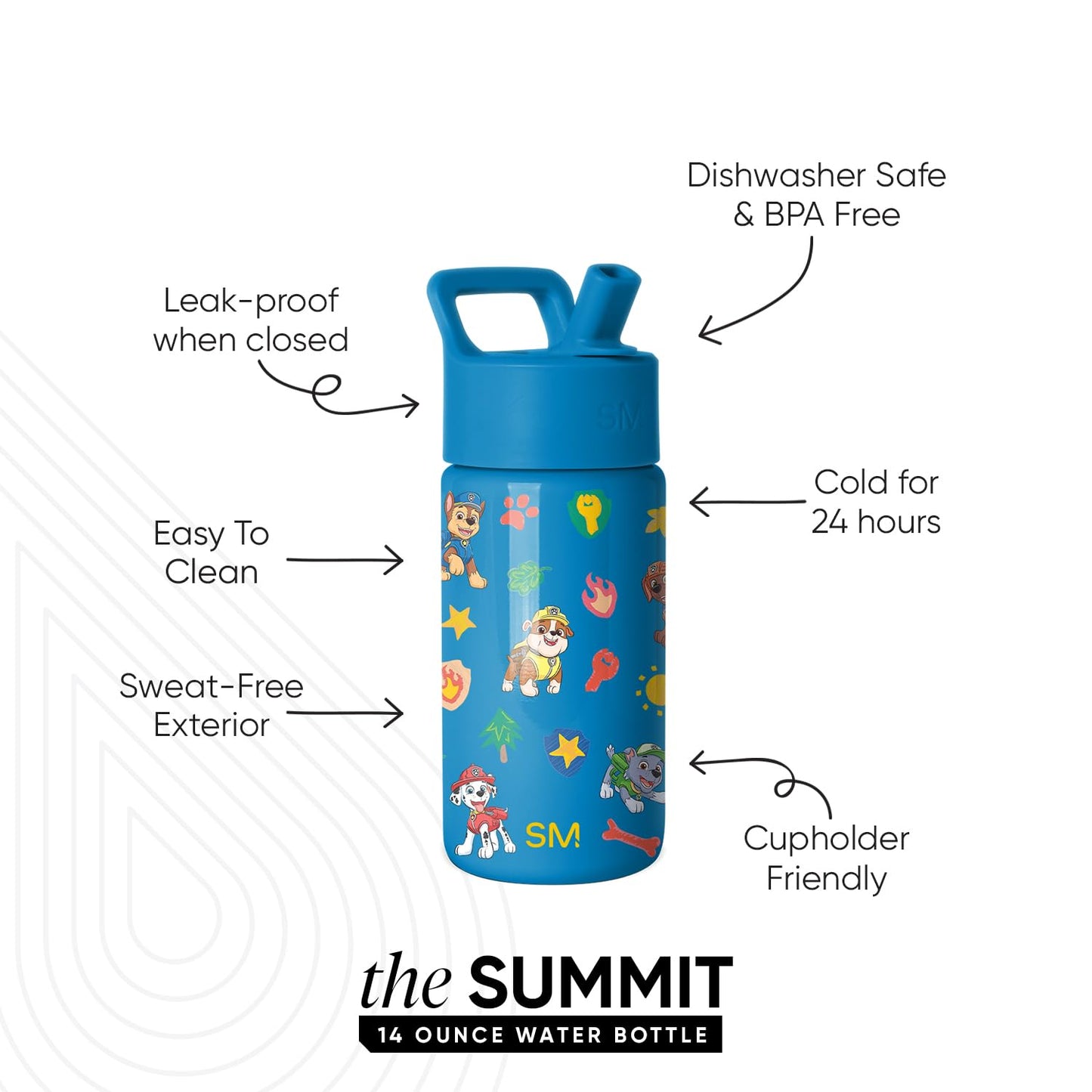 Simple Modern Paw Patrol Kids Water Bottle & Toddler Cup | 14oz 🍁 All In One Marketplace Canada