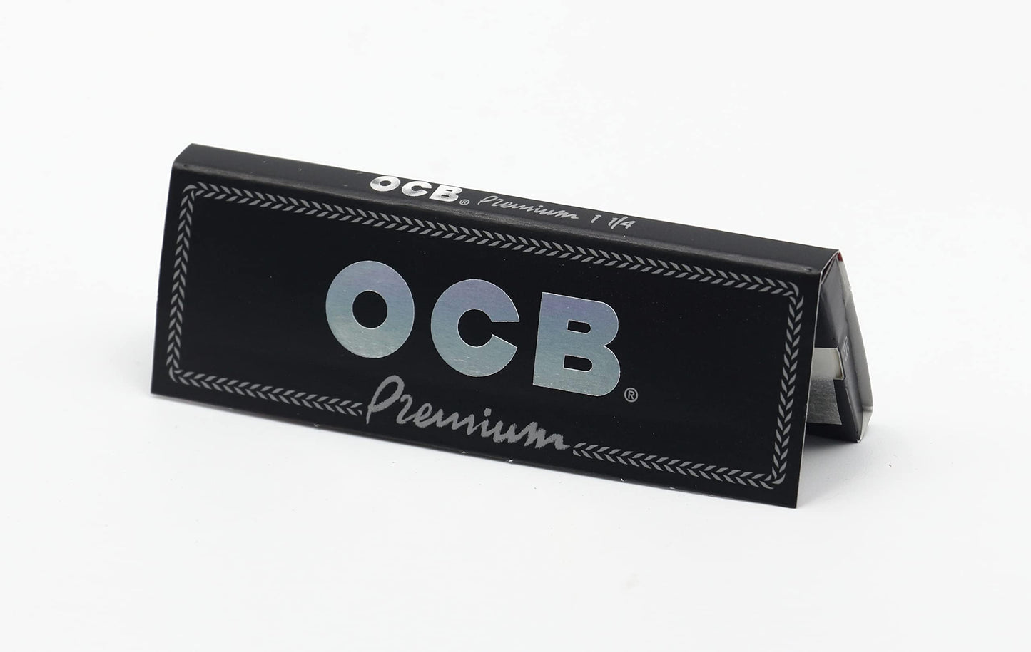 OCB Premium Black Rolling Papers 1 1/4 (44mm x 77mm) - 25 packs of 50 papers