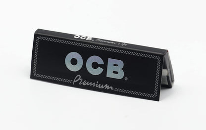 OCB Premium Black Rolling Papers 1 1/4 (44mm x 77mm) - 25 packs of 50 papers