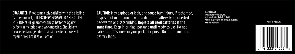 Duracell Coppertop D Batteries, 10 Count, 10-Year Shelf Life, Long-Lasting