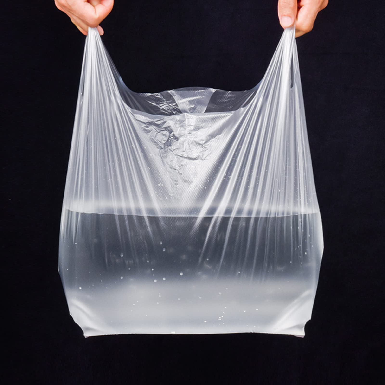 T Shirt Bags Plastic Grocery Bags with Handles for Merchandise and Supermarket, Bolsas De Plastico Para Negocio, 12 x 20 Inch (White, 200Pcs) - Available at All In One Marketplace Canada