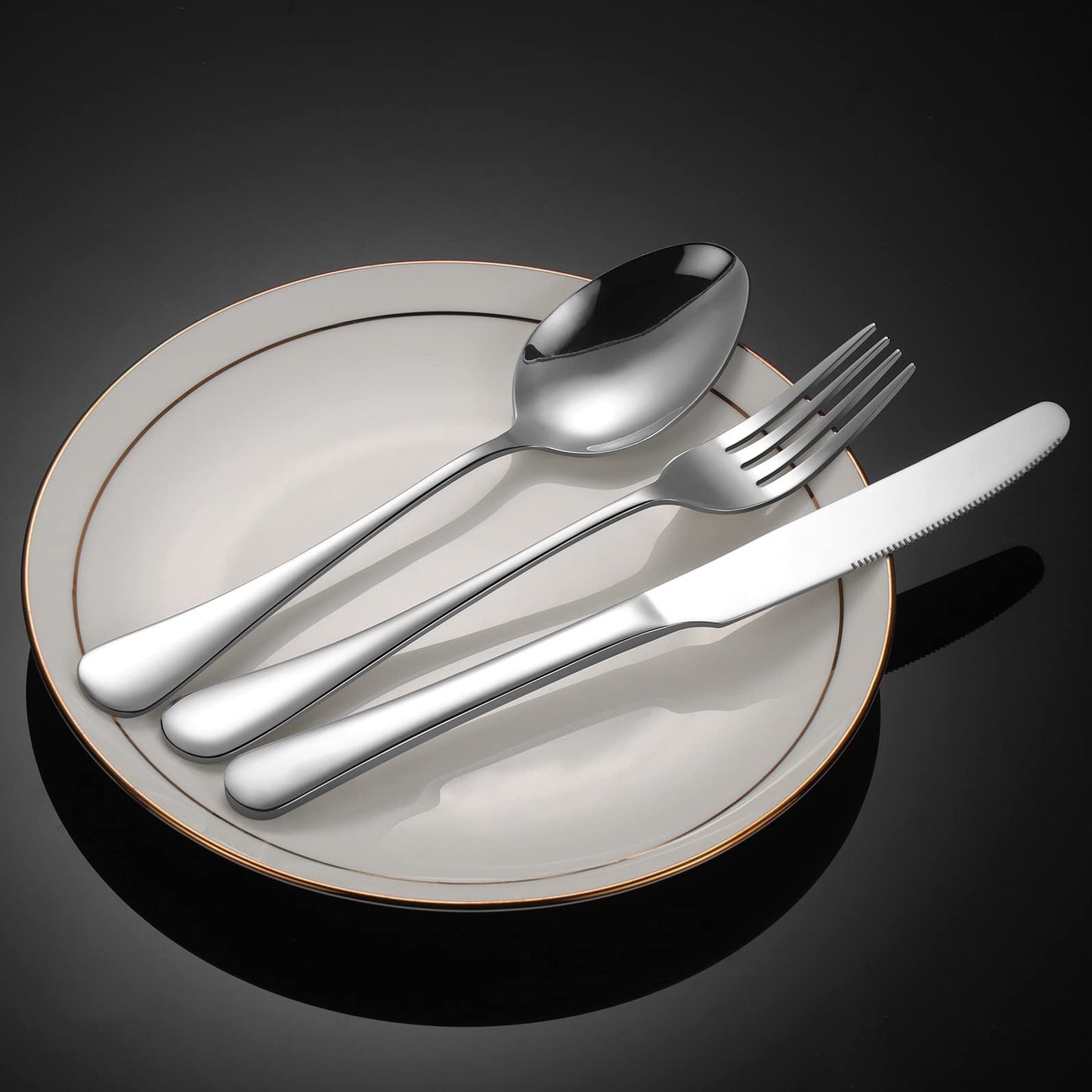Set of 12, Stainless Steel Dinner Forks Silverware Set, Heavy-Duty Dinner Forks (8 Inch) Cutlery Set, Dishwasher Safe (Silver) - Available at All In One Marketplace Canada