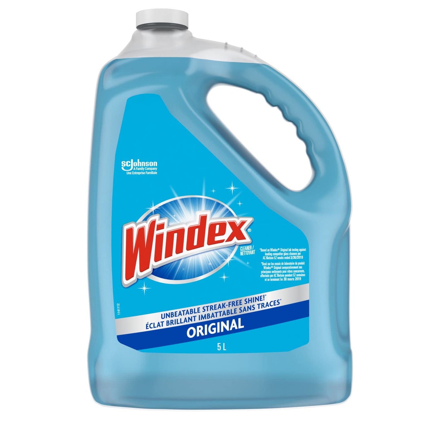 Windex Original Blue Window, Glass and Mirror Cleaner Refill, Removes Fingerprints, Smudges, and Smears, Surface Cleaner Shine Spray, 5L - Available at All In One Marketplace Canada