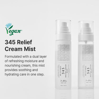 Dr.Althea 345 Relief Cream Mist | Hydrating Facial Mist with Rice Extract | Soothing Care for Sensitive Skin | Vegan Korean Skincare, 100ml - Available at All In One Marketplace Canada