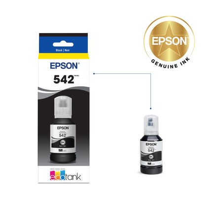 Epson 542 Genuine Pigment Black EcoTank Ink Refill Bottle T542120
