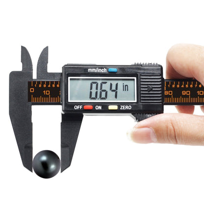 FineSource Electronic Digital Caliper Inch/Metric Conversion 0-6 Inch/150 mm Carbon Fiber Gauge Micrometer Extra Large LCD Screen Auto Off Featured Measuring Tool (Black)