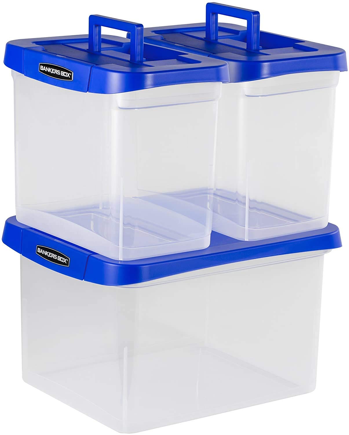 Bankers Box Heavy Duty Portable Plastic File Box with Hanging Rails, Letter, 1 Pack (0086304) 🍁 All In One Marketplace Canada