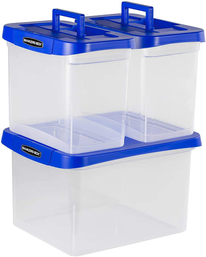 Bankers Box Heavy Duty Portable Plastic File Box with Hanging Rails, Letter, 1 Pack (0086304) 🍁 All In One Marketplace Canada