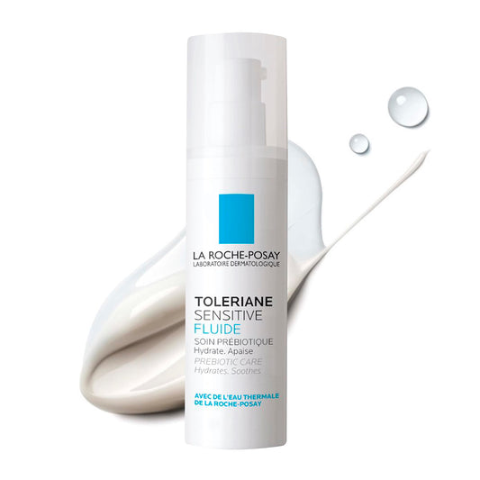 La Roche-Posay Face Moisturizer for Oily, Sensitive Skin, Toleriane Sensitive Fluid Hydrating Gel Cream with Niacinamide & Ceramides, Alcohol Free, Fragrance Free & Recommended by Dermatologists, 40mL