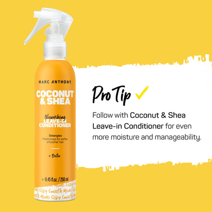 Marc Anthony Coconut Oil & Shea Butter Shampoo & Conditioner – Biotin & Keratin - Sulfate Free, Color Safe, Anti Frizz Hair Shampoo & Conditioner Gift Set for Dry Damaged Hair