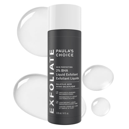 Paula's Choice SKIN PERFECTING 2% BHA Liquid Salicylic Acid Exfoliant, Daily Facial Exfoliator for Enlarged Pores, Wrinkles & Fine Lines, Fragrance-Free, Full Size - 118 ml