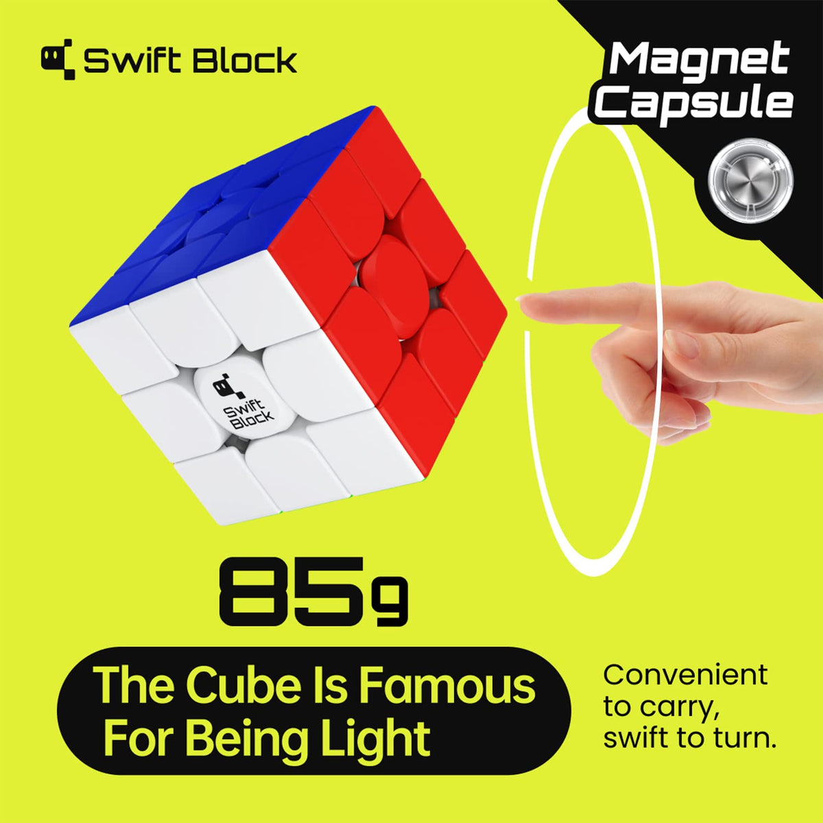 Swift Block 355S Speed Cube 3x3 Magnetic 55mm Small Size for Kids Beginners 🍁 All In One Marketplace Canada