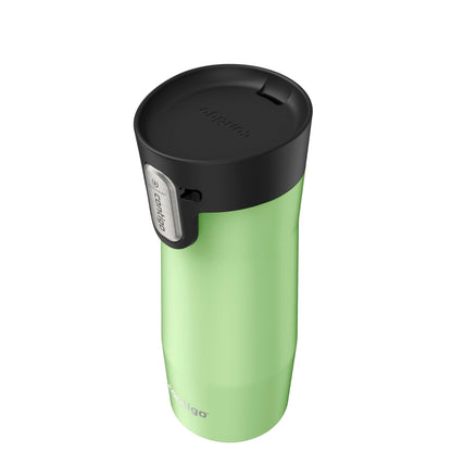 Contigo West Loop 3.0 Stainless Steel Travel Mug with Tea-Bag Hook & Spill-Proof Lid, Vacuum-Insulated Reusable Cup Coffee and Tea, 16 oz (473 mL), Cucumber - Keeps Drinks Hot up to 11 Hours 🍁 All In One Marketplace Canada