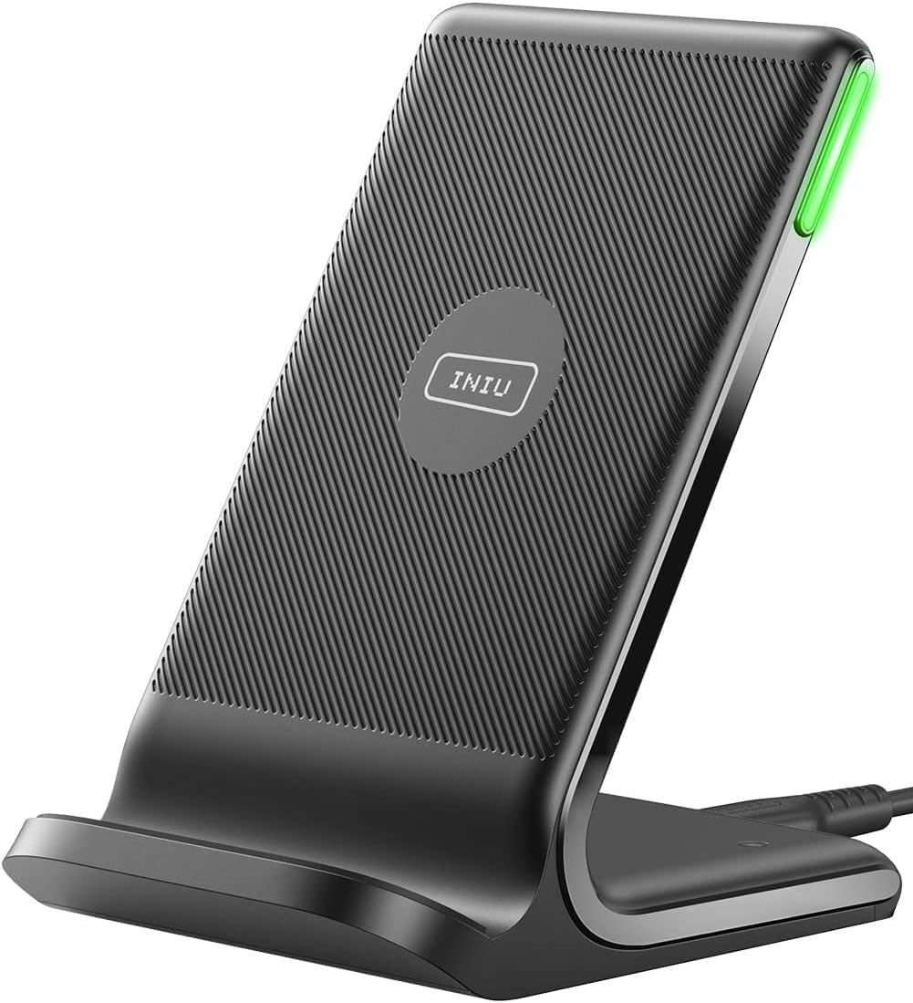 Wireless Charger, INIU [2 Pack] 15W Fast Wireless Charging Stand, Wireless Charging Station with Sleep-Friendly Adaptive Light for iPhone 17 16 15 14 13 12 Pro Max Samsung Galaxy S23 S22 - Available at All In One Marketplace Canada