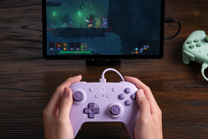 8BitDo Ultimate 2C Wired Controller for Windows PC and Android, with 1000Hz Polling Rate, Hall Effect Joysticks and Hall Triggers, and Remappable L4/R4 Bumpers (Purple)