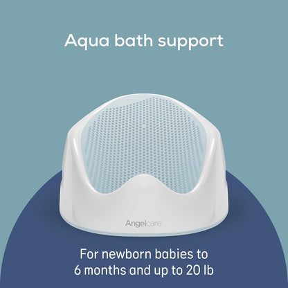 Angelcare Baby Bath Support, Aqua, for babies less than 6 months of age, Made in Canada