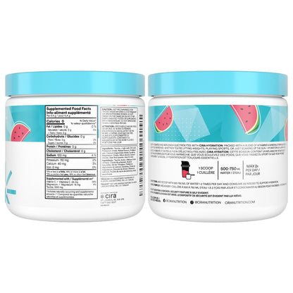 Cira Hydration Electrolytes Powder - Daily Electrolyte Powder, Sugar Free w/Himalayan Salt, Magnesium, & Potassium, Hydration Powder for Dehydration Relief & Recovery - Watermelon Sugar, 45 Servings