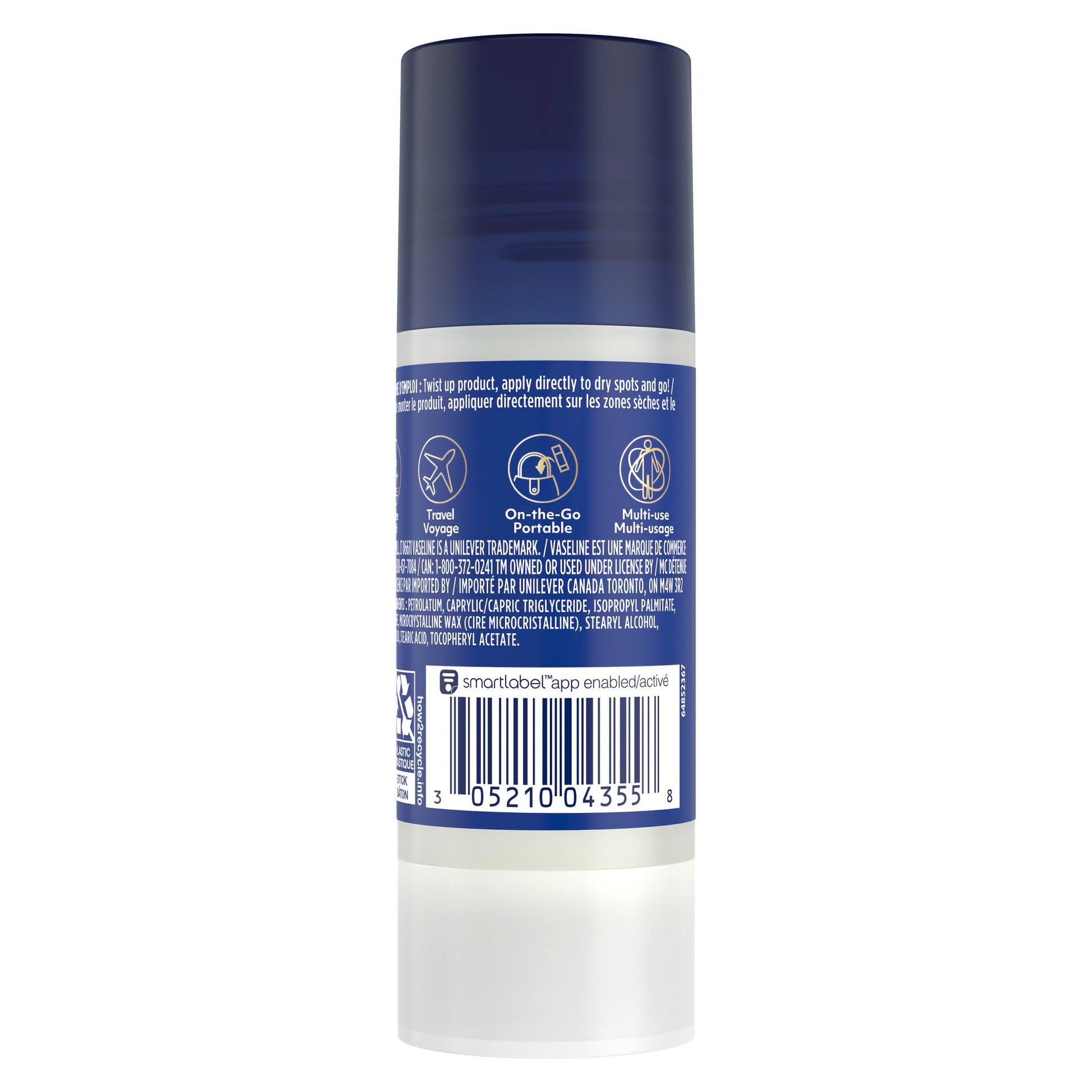 Vaseline All Over Jelly Balm Stick Healing Jelly Skin Care Unscented 40g (Pack of 3) - Available at All In One Marketplace Canada