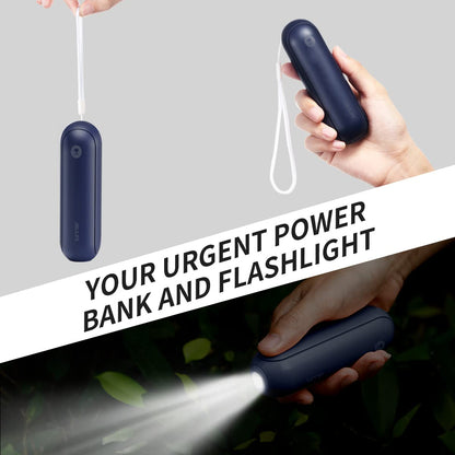 JISULIFE Portable Handheld Fan, Mini 3 In 1 with Rechargeable Battery, Personal Pocket Fan for Travel, Outdoor, USB Power Bank, Flashlight, Essential Ideal Gifts for Summer/Concert/Vacation - Blue - Available at All In One Marketplace Canada