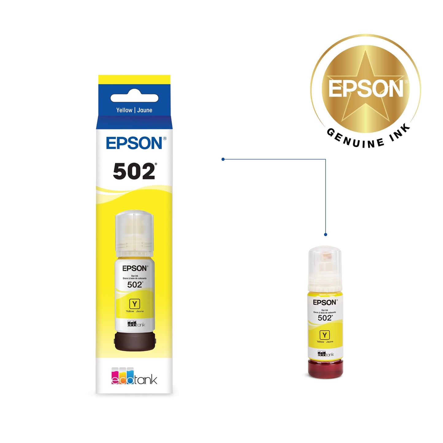 Epson 502 Genuine Yellow EcoTank Ink Refill Bottle T502420 🍁 All In One Marketplace Canada