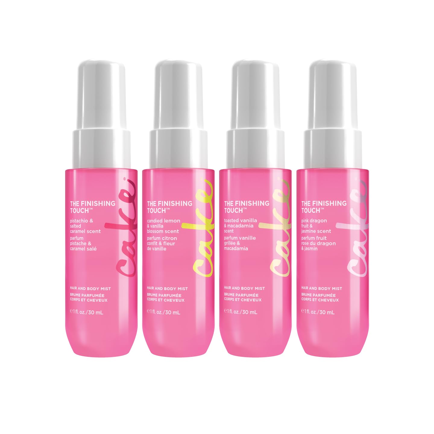 Cake Beauty Hair and Body Mist Travel Gift Set, The Finishing Touch- Fine Fragrance Mist – Infused with Aloe and Argan Oil –4 x 30mL/ 1 oz. 🍁 All In One Marketplace Canada