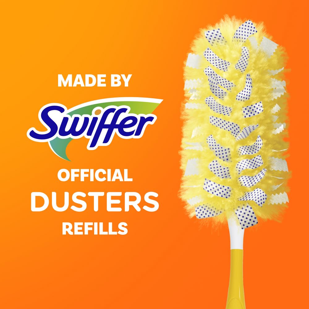 Swiffer Duster Kit with 3 ft Extendable Handle, Heavy Duty Dusting Starter Kit with 12 Refills, for Ceiling Fans, Vents and Hard to Reach Places - Available at All In One Marketplace Canada