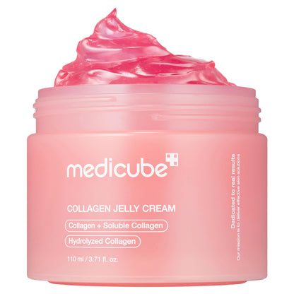 medicube Collagen Jelly Cream- Niacinamide & Freeze-Dried Hydrolyzed Collagen-Boosts skin barrier hydration & gives 24h Glow & Firmer looking skin | No artificial color, Korean skincare (3.71 fl.oz. 110ml) - Available at All In One Marketplace Canada