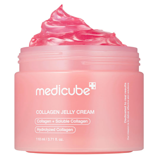 medicube Collagen Jelly Cream- Niacinamide & Freeze-Dried Hydrolyzed Collagen-Boosts skin barrier hydration & gives 24h Glow & Firmer looking skin | No artificial color, Korean skincare (3.71 fl.oz. 110ml) - Available at All In One Marketplace Canada