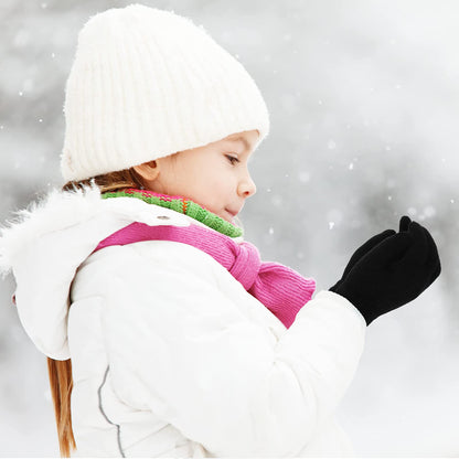 Kid's Winter Magic Gloves,12 Pairs Winter Stretchy Warm Magic Gloves Fit for 6-11 Years Old Boys or Girls Knit Gloves (12 Mixed color) 🍁 All In One Marketplace Canada