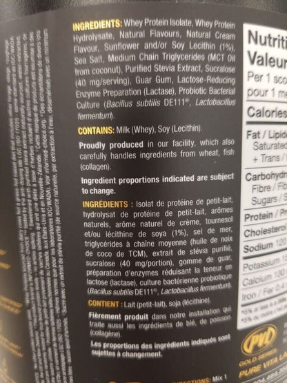 PVL ISOGOLD Grass Fed Premium Whey Protein Isolate - Vanilla Milkshake Flavor (2.27 kg)